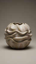 Sculptural Ceramic Vessel In Chalk Glaze