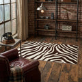 Brown Zebra Print Washable Rug | Animal Print Floor Mat