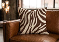 Zebra Stripe Faux Linen Pillow | Animal Print Accent Pillow