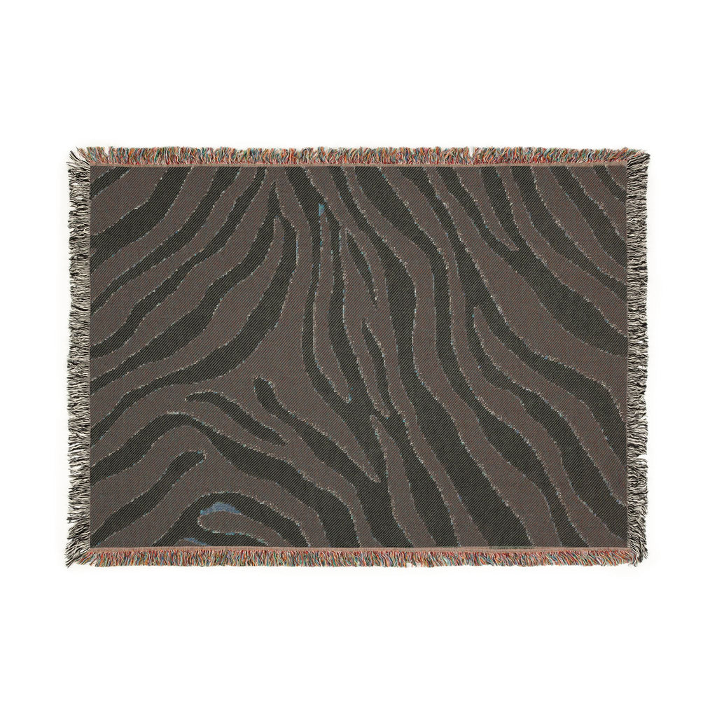 Zebra Stripe Throw Woven Blanket | Animal Print, Neutral Safari Décor