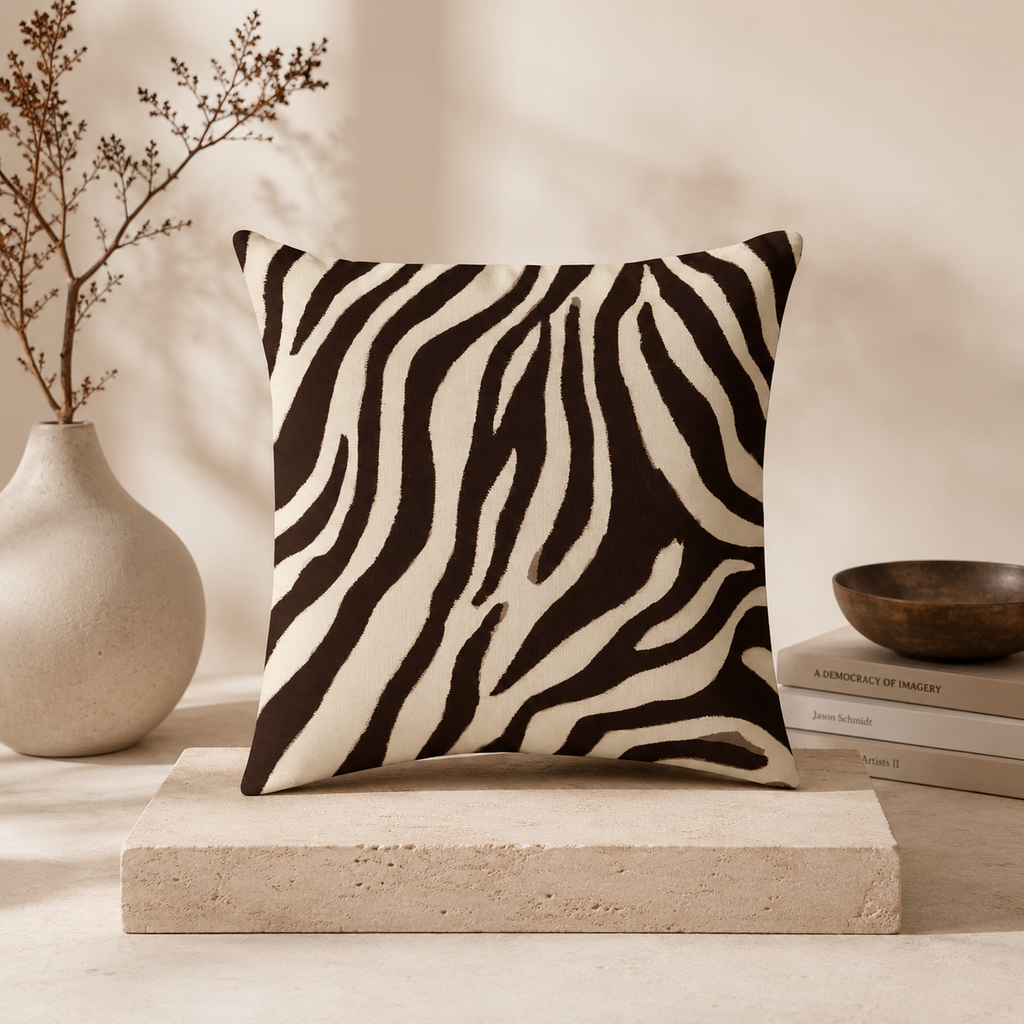 The Zebra Linen Pillow